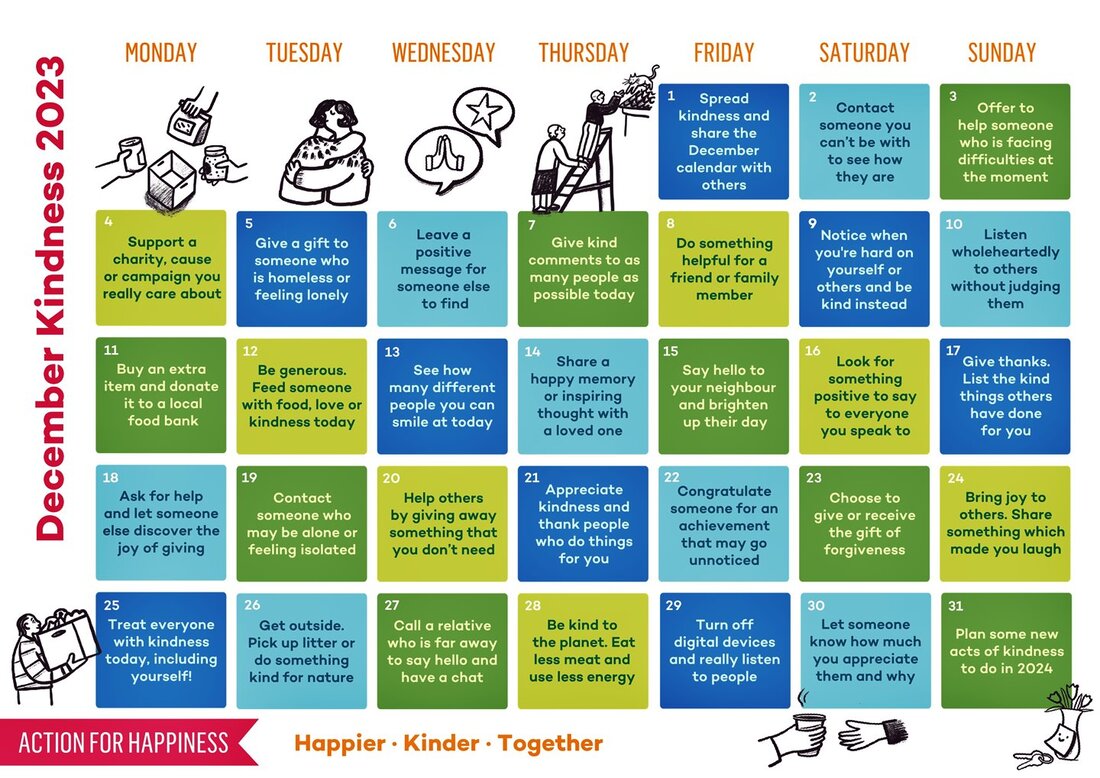 'Do Good December' Action for Happiness Calendar (image)