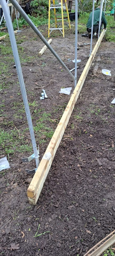 The frames being put in place for our new Polytunnel! Gosport Community Gardeners image 3 of 6.