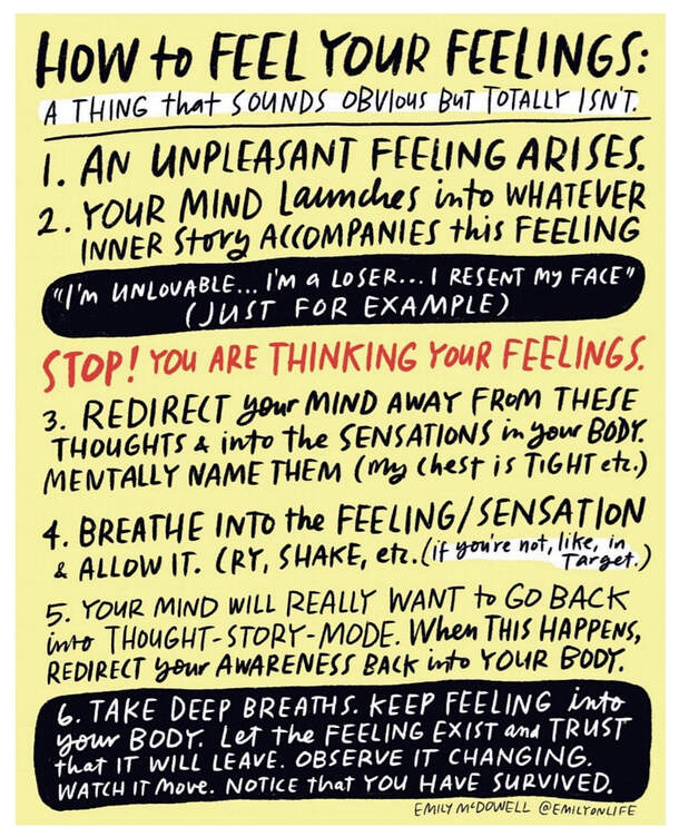 How To Feel Your Feelings - poster by Emily McDowell (image).
