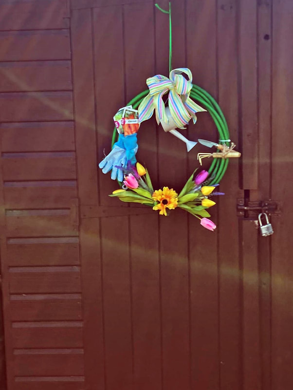 Custom-made Gardening Wreath made for Gosport Community Gardeners by Sparkle Wreaths & Decor, image 1 of 3.